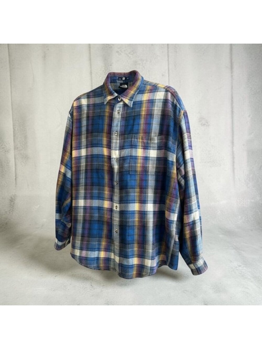 The North Face Men's Plaid Valley Twill Flannel Long Sleeve Shirt Size Large